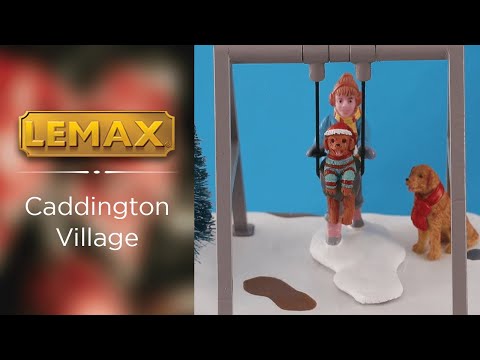LEMAX Puppy Gets a Swing Ride, Battery Operated (4.5V) #14836